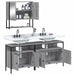 Set mobilier de baie, 3 piese, gri sonoma, lemn prelucrat - WALTI WALTI