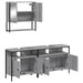 Set mobilier de baie, 3 piese, gri sonoma, lemn prelucrat - WALTI WALTI