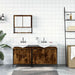 Set mobilier de baie, 3 piese, stejar fumuriu, lemn prelucrat - WALTI WALTI
