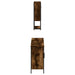 Set mobilier de baie, 3 piese, stejar fumuriu, lemn prelucrat - WALTI WALTI
