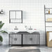 Set mobilier de baie, 3 piese, gri sonoma, lemn prelucrat - WALTI WALTI