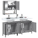 Set mobilier de baie, 3 piese, gri sonoma, lemn prelucrat - WALTI WALTI
