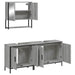 Set mobilier de baie, 3 piese, gri sonoma, lemn prelucrat - WALTI WALTI