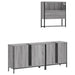 Set mobilier de baie, 3 piese, gri sonoma, lemn prelucrat - WALTI WALTI