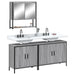 Set mobilier de baie, 3 piese, gri sonoma, lemn prelucrat - WALTI WALTI