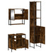 Set mobilier de baie, 3 piese, stejar fumuriu, lemn prelucrat - WALTI WALTI
