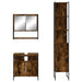 Set mobilier de baie, 3 piese, stejar fumuriu, lemn prelucrat - WALTI WALTI