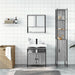 Set mobilier de baie, 3 piese, gri sonoma, lemn prelucrat - WALTI WALTI