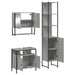 Set mobilier de baie, 3 piese, gri sonoma, lemn prelucrat - WALTI WALTI