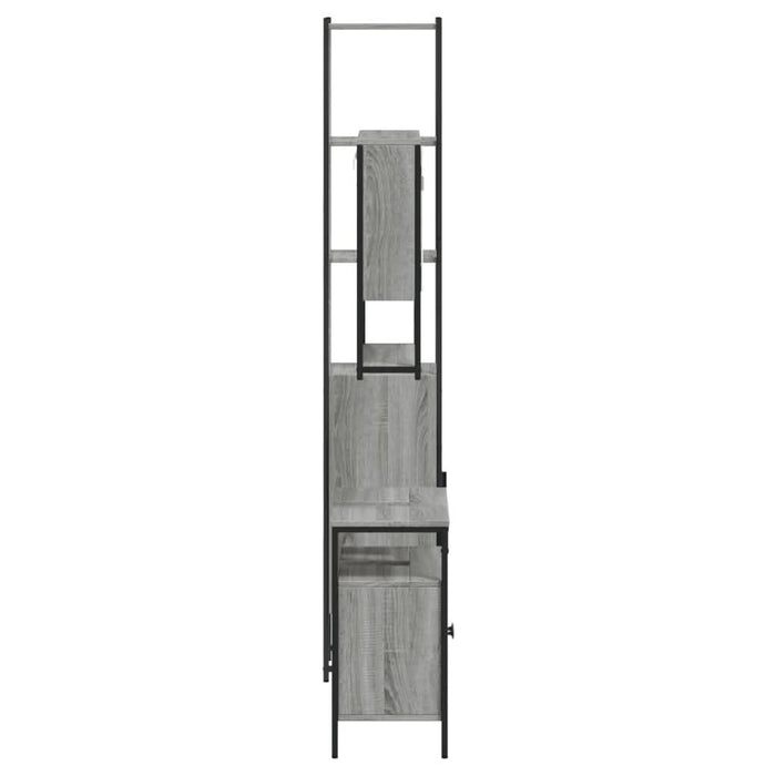 Set mobilier de baie, 3 piese, gri sonoma, lemn prelucrat - WALTI WALTI