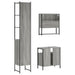 Set mobilier de baie, 3 piese, gri sonoma, lemn prelucrat - WALTI WALTI