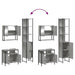Set mobilier de baie, 3 piese, gri sonoma, lemn prelucrat - WALTI WALTI