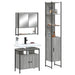 Set mobilier de baie, 3 piese, gri sonoma, lemn prelucrat - WALTI WALTI