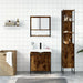 Set mobilier de baie, 3 piese, stejar fumuriu, lemn prelucrat - WALTI WALTI
