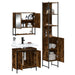 Set mobilier de baie, 3 piese, stejar fumuriu, lemn prelucrat - WALTI WALTI