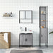 Set mobilier de baie, 3 piese, gri sonoma, lemn prelucrat - WALTI WALTI