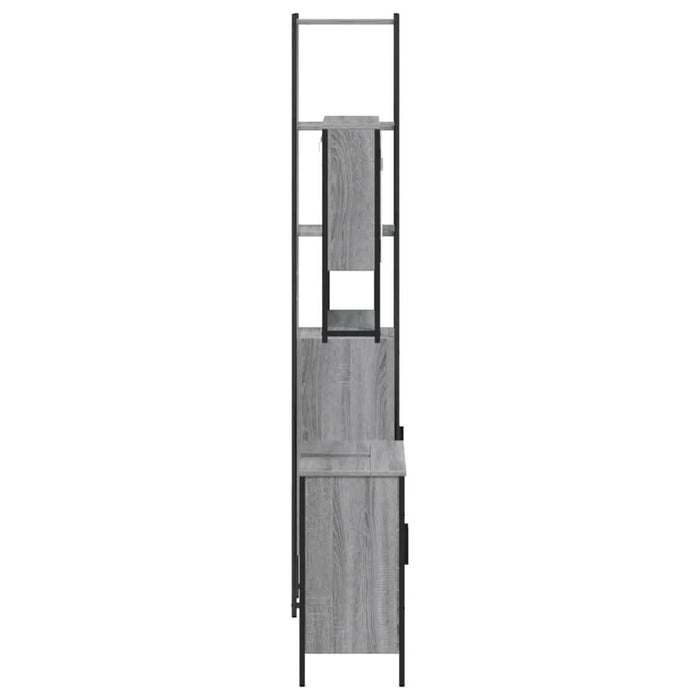 Set mobilier de baie, 3 piese, gri sonoma, lemn prelucrat - WALTI WALTI