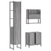 Set mobilier de baie, 3 piese, gri sonoma, lemn prelucrat - WALTI WALTI