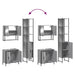 Set mobilier de baie, 3 piese, gri sonoma, lemn prelucrat - WALTI WALTI