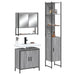 Set mobilier de baie, 3 piese, gri sonoma, lemn prelucrat - WALTI WALTI
