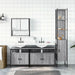 Set mobilier de baie, 4 piese, gri sonoma, lemn prelucrat - WALTI WALTI