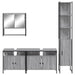 Set mobilier de baie, 4 piese, gri sonoma, lemn prelucrat - WALTI WALTI