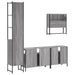 Set mobilier de baie, 4 piese, gri sonoma, lemn prelucrat - WALTI WALTI
