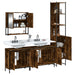 Set mobilier de baie, 4 piese, stejar fumuriu, lemn prelucrat - WALTI WALTI