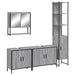 Set mobilier de baie, 4 piese, gri sonoma, lemn prelucrat - WALTI WALTI