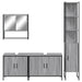 Set mobilier de baie, 4 piese, gri sonoma, lemn prelucrat - WALTI WALTI