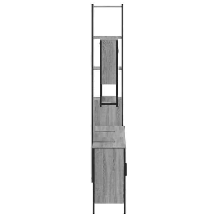 Set mobilier de baie, 4 piese, gri sonoma, lemn prelucrat - WALTI WALTI