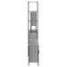 Set mobilier de baie, 4 piese, gri sonoma, lemn prelucrat - WALTI WALTI