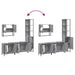 Set mobilier de baie, 4 piese, gri sonoma, lemn prelucrat - WALTI WALTI