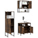 Set mobilier de baie, 3 piese, stejar fumuriu, lemn prelucrat - WALTI WALTI