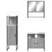 Set mobilier de baie, 3 piese, gri sonoma, lemn prelucrat - WALTI WALTI