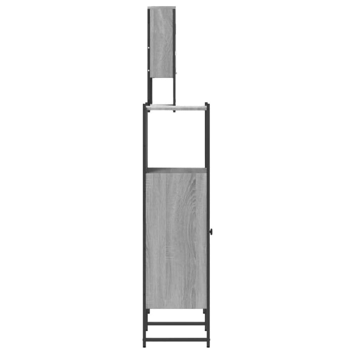 Set mobilier de baie, 3 piese, gri sonoma, lemn prelucrat - WALTI WALTI