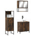 Set mobilier de baie, 3 piese, stejar fumuriu, lemn prelucrat - WALTI WALTI