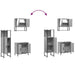 Set mobilier de baie, 3 piese, gri sonoma, lemn prelucrat - WALTI WALTI