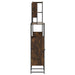 Set mobilier de baie, 4 piese, stejar fumuriu, lemn prelucrat - WALTI WALTI