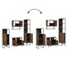 Set mobilier de baie, 4 piese, stejar fumuriu, lemn prelucrat - WALTI WALTI
