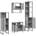Set mobilier de baie, 4 piese, gri sonoma, lemn prelucrat - WALTI WALTI