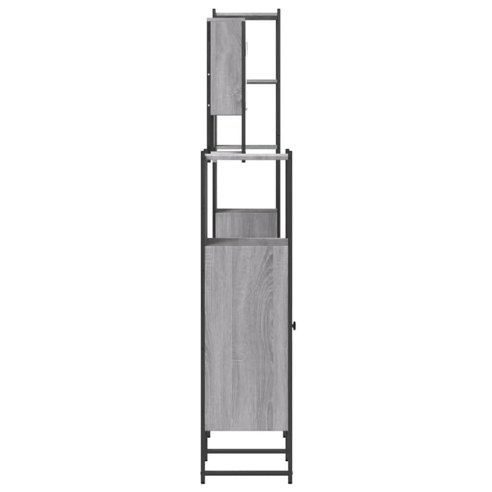 Set mobilier de baie, 4 piese, gri sonoma, lemn prelucrat - WALTI WALTI