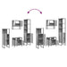 Set mobilier de baie, 4 piese, gri sonoma, lemn prelucrat - WALTI WALTI