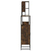 Set mobilier de baie, 4 piese, stejar fumuriu, lemn prelucrat - WALTI WALTI