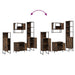 Set mobilier de baie, 4 piese, stejar fumuriu, lemn prelucrat - WALTI WALTI