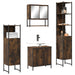 Set mobilier de baie, 4 piese, stejar fumuriu, lemn prelucrat - WALTI WALTI