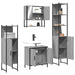 Set mobilier de baie, 4 piese, gri sonoma, lemn prelucrat - WALTI WALTI