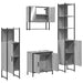 Set mobilier de baie, 4 piese, gri sonoma, lemn prelucrat - WALTI WALTI