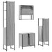 Set mobilier de baie, 4 piese, gri sonoma, lemn prelucrat - WALTI WALTI