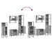 Set mobilier de baie, 4 piese, gri sonoma, lemn prelucrat - WALTI WALTI